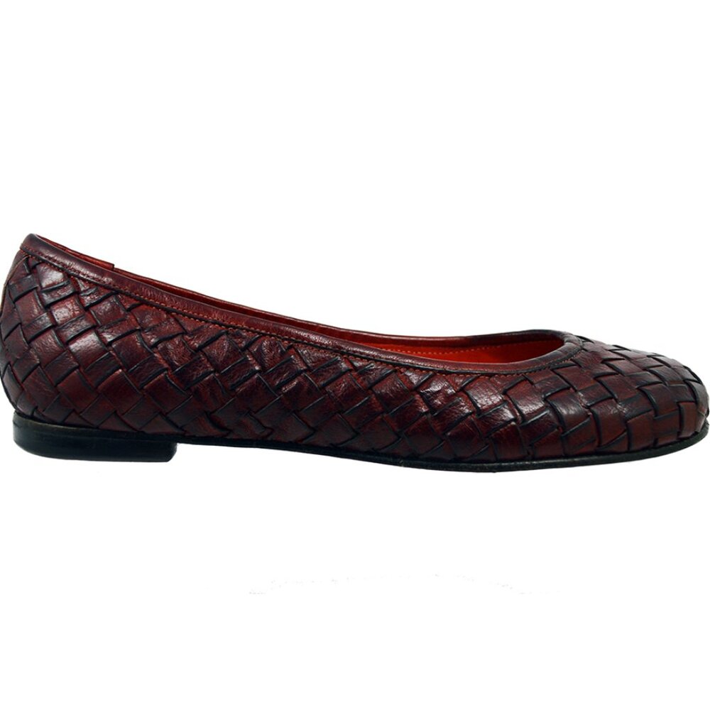 Calzoleria Toscana B940 Woven Ballerina Red